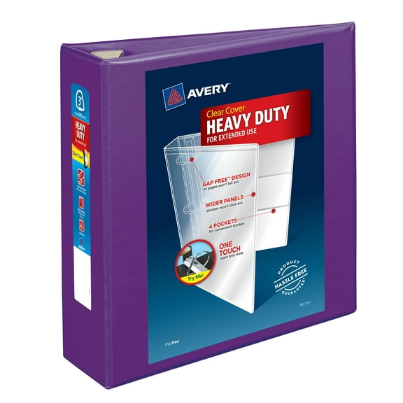 Avery Heavy-Duty View Purple 3" Binder (79810)