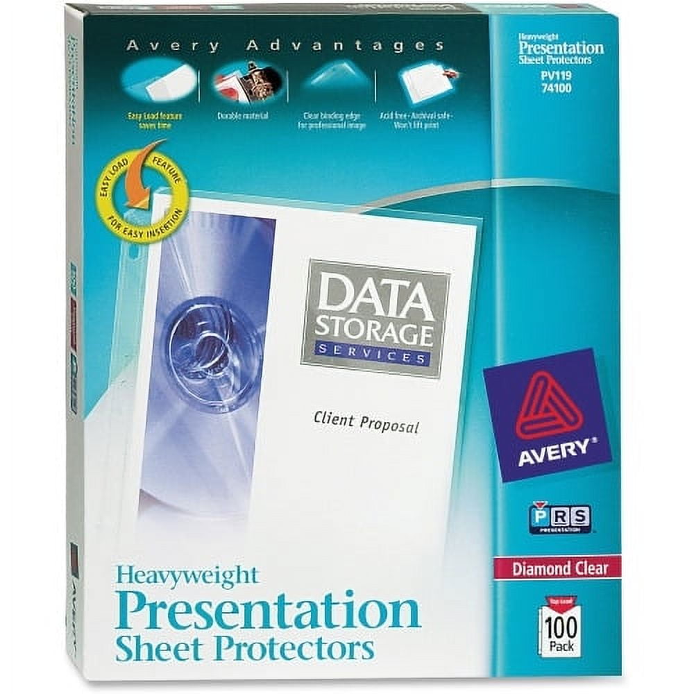 Avery Heavyweight Sheet Protectors Acidfree, Archivalsafe, Top