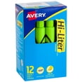 thumbnail image 1 of Avery Hi-Liter, Desk-Style, Fluorescent Green, 12 Count (24020), 1 of 8