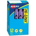 thumbnail image 1 of Avery Hi-Liter Desk-Style Highlighters, SmearSafe, Chisel Tip, 1 Fluorescent Purple Highlighter (24060), 1 of 9