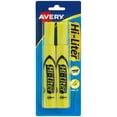 thumbnail image 1 of Avery Hi-Liter Desk-Style Highlighters, SmearSafe, Yellow, 2 Pack, 1 of 9