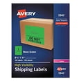 thumbnail image 1 of Avery-Dennison  8.5 X 11 In. Neon Shipping Label- Green- 100 Per Box, 1 of 1