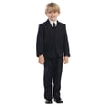 thumbnail image 1 of Avery Hill 5-Piece Boy's 2-Button Dress Suit Set - Black, Charcoal, Navy, Brown, 1 of 1