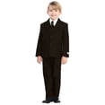 thumbnail image 1 of Avery Hill 5-Piece Boy's 2-Button Dress Suit Set - Black, Charcoal, Navy, Brown, 1 of 1