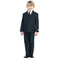 thumbnail image 1 of Avery Hill 5-Piece Boy's 2-Button Dress Suit Set - Black, Charcoal, Navy, Brown, 1 of 1