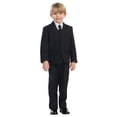 thumbnail image 1 of Avery Hill 5-Piece Boy's 2-Button Dress Suit Set - Black, Charcoal, Navy, Brown, 1 of 1