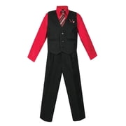 Avery Hill Boys 4 Piece Pinstripe Vest Set (Toddler, Little Boys, Big Boys)