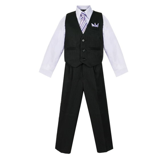 Avery Hill Boys 4 Piece Pinstripe Vest Set (Toddler, Little Boys, Big Boys)