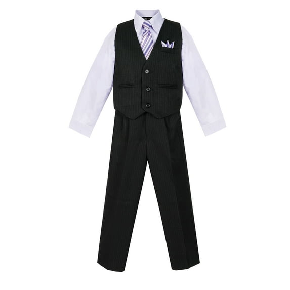 Avery Hill Boys 4 Piece Pinstripe Vest Set (Toddler, Little Boys, Big Boys)