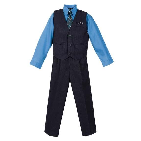 Avery Hill Boys 4 Piece Pinstripe Vest Set (Toddler, Little Boys, Big Boys)
