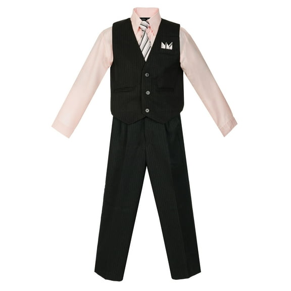 Avery Hill Boys 4 Piece Pinstripe Vest Set (Toddler, Little Boys, Big Boys)