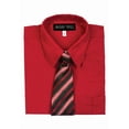 thumbnail image 1 of Avery Hill Boys Casual Short Sleeve Dress Shirt with Windsor Tie, Red, Size 14, 1 of 1