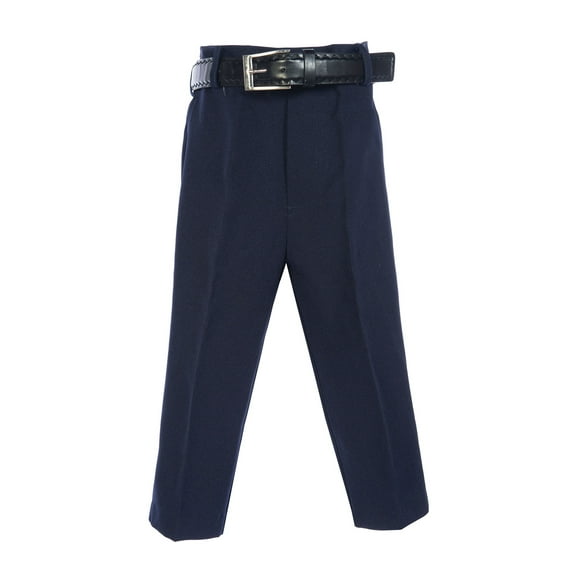 Avery Hill Boys Flat Front Dress Pants with Belt (Toddler, Little Boys, Big Boys)