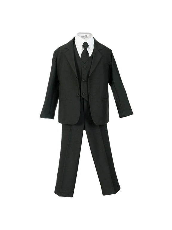 Boys Formal 5 Piece Suit with Shirt and Vest (Toddler, Little Boys, Big Boys)