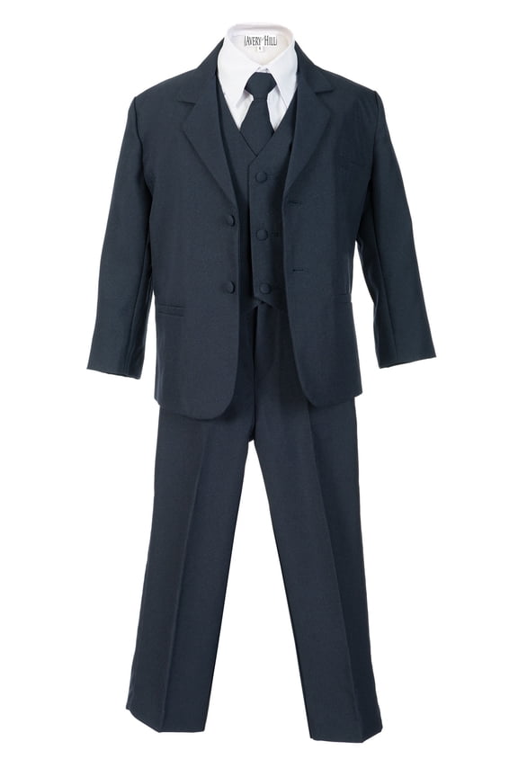 Boys Formal 5 Piece Suit with Shirt and Vest (Toddler, Little Boys, Big Boys)