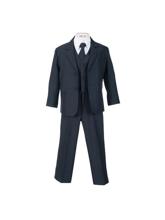 Boys Formal 5 Piece Suit with Shirt and Vest (Toddler, Little Boys, Big Boys)