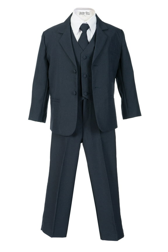 Boys Formal 5 Piece Suit with Shirt and Vest (Toddler, Little Boys, Big Boys)