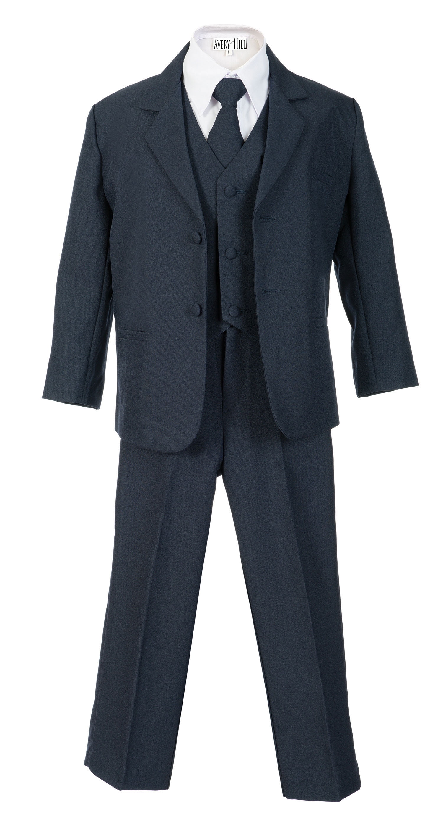 Boys Summer Wedding Suit Set - 5 Piece Dress Outfit With Ring Holder - View #7