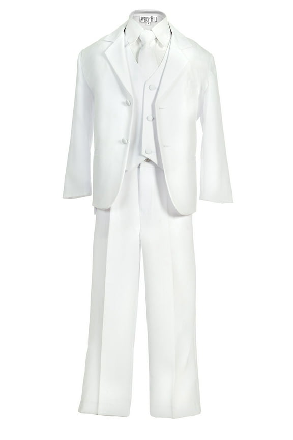 Boys Formal 5 Piece Suit with Shirt and Vest (Toddler, Little Boys, Big Boys)