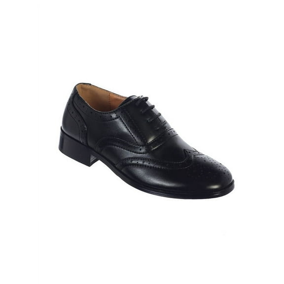 Avery Hill Boys Lace-Up Formal Oxford Style Special Occasion Dress Shoes