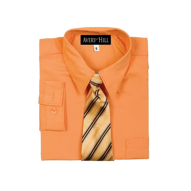 Avery Hill Boys Long Sleeve Dress Shirt with Windsor Tie - Walmart.com