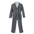 thumbnail image 1 of Avery Hill Boys Pinstripe Suit Set with Matching Tie (Toddler, Little Boys, Big Boys) Light Gray, 18, 1 of 2