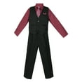 thumbnail image 1 of Avery Hill Pinstripe Vest, Outfit Set (Big Boys), 4-Piece Set, 1 of 4
