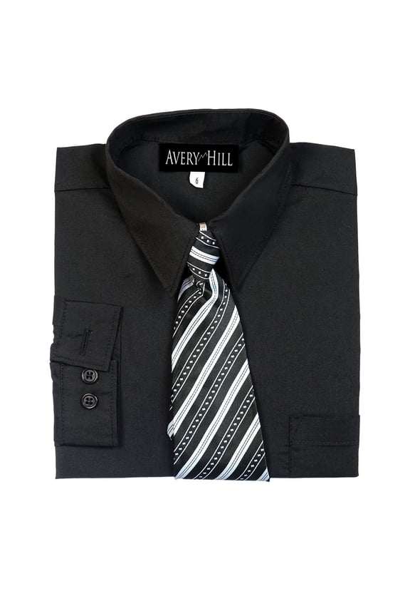 Polyester Long Sleeve Pockets Dress Shirts (Boy's)