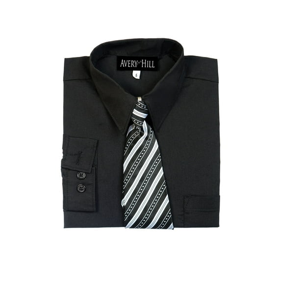 Avery Hill Polyester Long Sleeve Pockets Dress Shirts (Boy's)