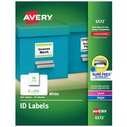 Avery ID Labels, Sure Feed, 2" x 2-5/8", 225 Labels (6572)