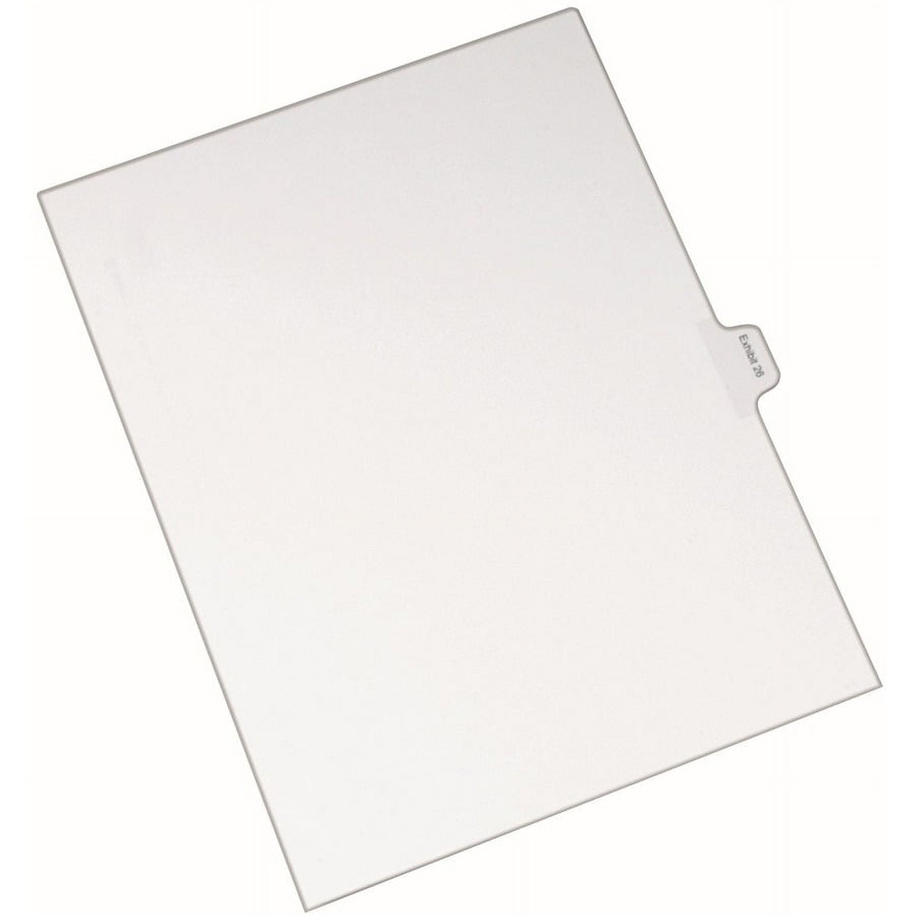 Avery Index Divider - 25 x Divider(s) - Side Tab(s) - Exhibit 26 - 1 Tab(s)/Set - 8.5 Avery Index Divider - 25 x Divider(s) - Side Tab(s) - Exhibit 26 - 1 Tab(s)/Set - 8.5