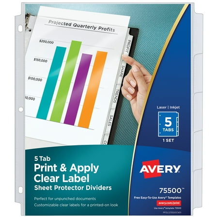 Avery Index Maker Clear Pocket View Dividers