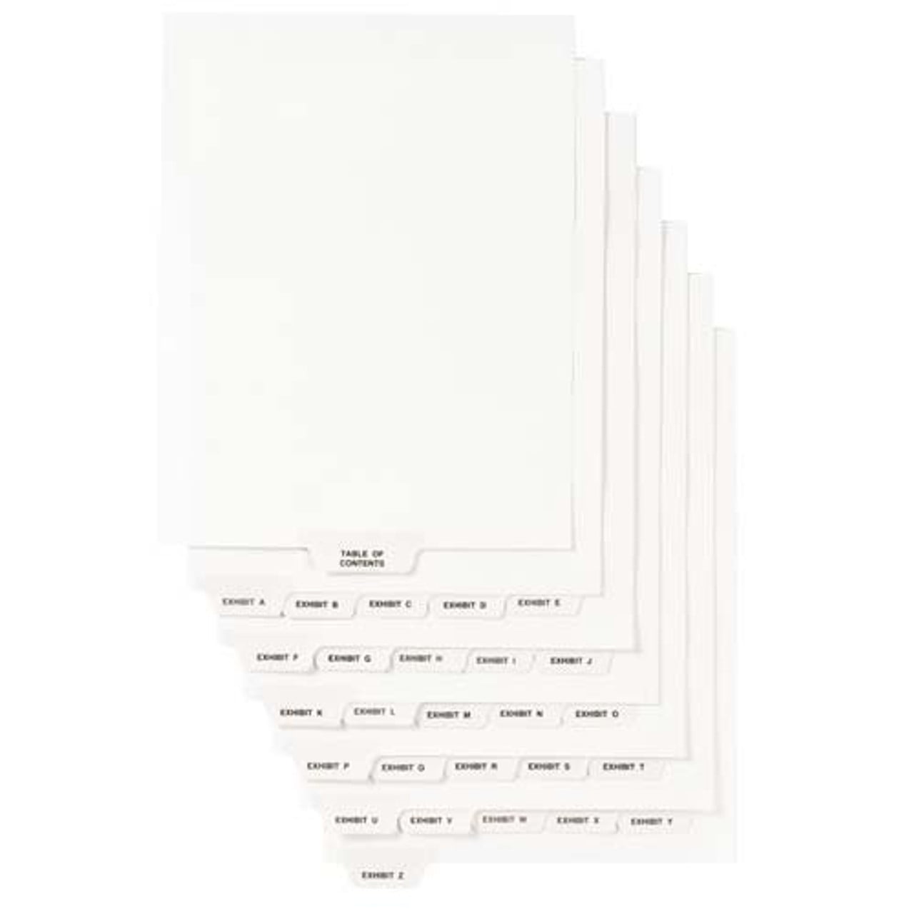Avery Individual Bottom Tab Legal Exhibit Dividers Printedexhibit E