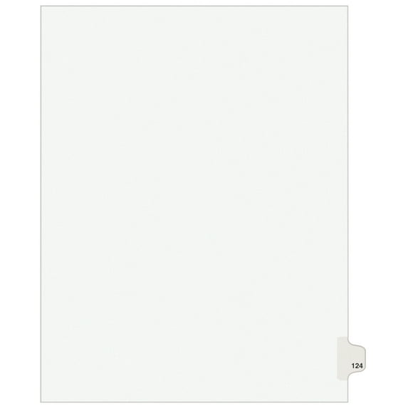 Avery Individual Legal Dividers Avery Style, Letter Size, Side Tab #124 (1124)