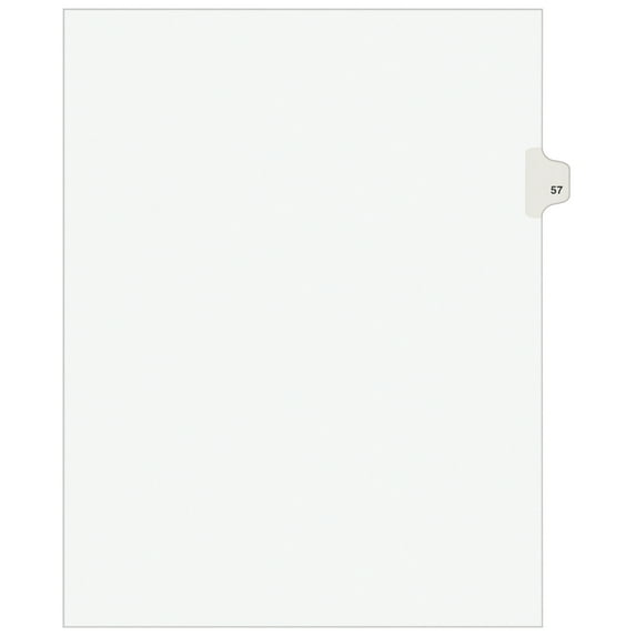 Avery Individual Legal Dividers Avery Style, Letter Size, Side Tab #57 (1057)