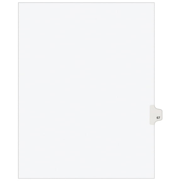 Avery Individual Legal Dividers Avery Style, Letter Size, Side Tab #67 (1067)