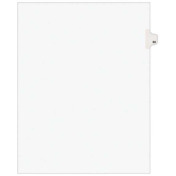 Avery Individual Legal Dividers Avery Style, Letter Size, Side Tab #80 (1080)