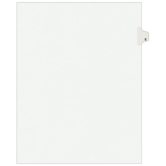 Avery Individual Legal Dividers Avery Style, Letter Size, Side Tab E (1405)