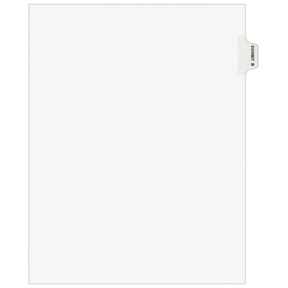 Avery Individual Legal Dividers Avery Style, Letter Size, Side Tab EXHIBIT B (1372)
