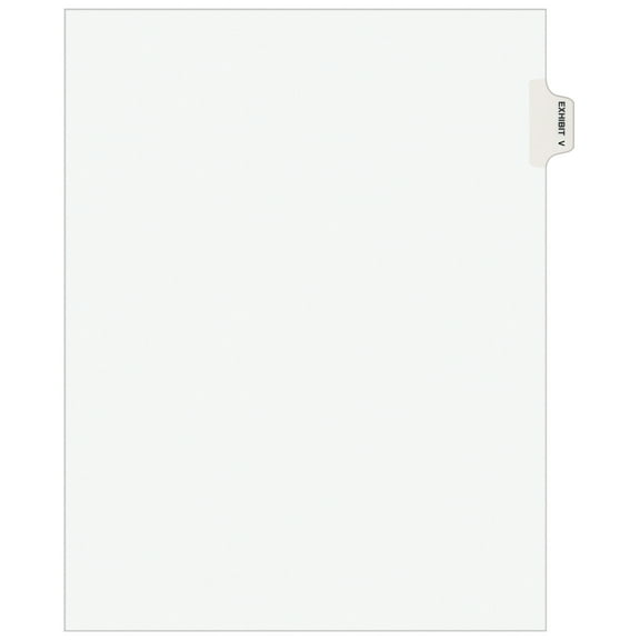 Avery Individual Legal Dividers Avery Style, Letter Size, Side Tab EXHIBIT V (1392)