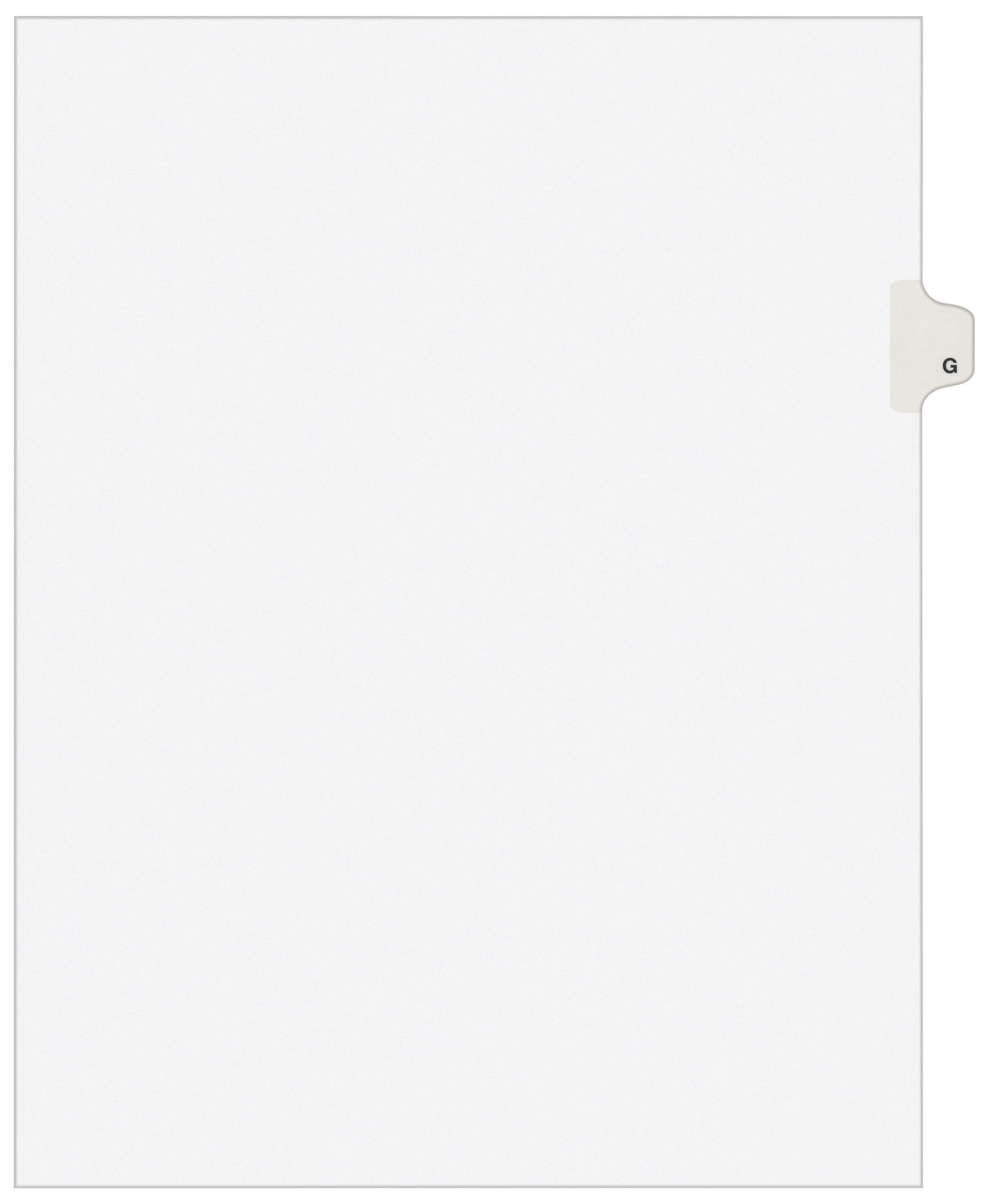 Avery Individual Legal Dividers Avery Style, Letter Size, Side Tab G (1407)