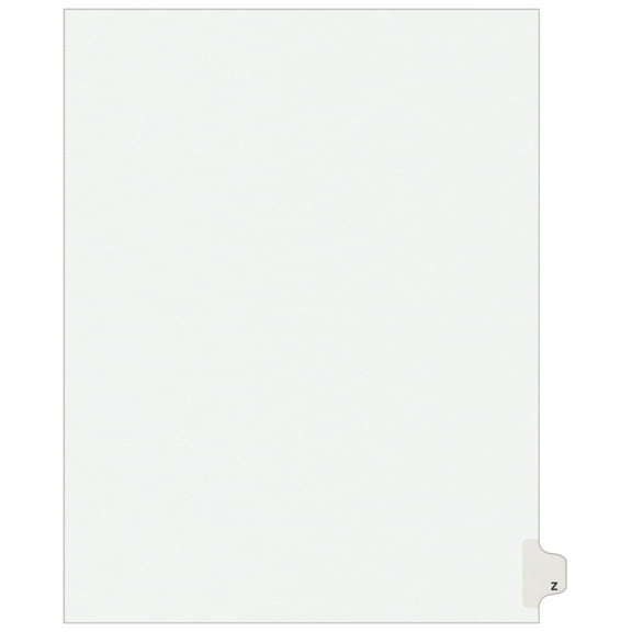 Avery Individual Legal Dividers Avery Style, Letter Size, Side Tab Z (1426)