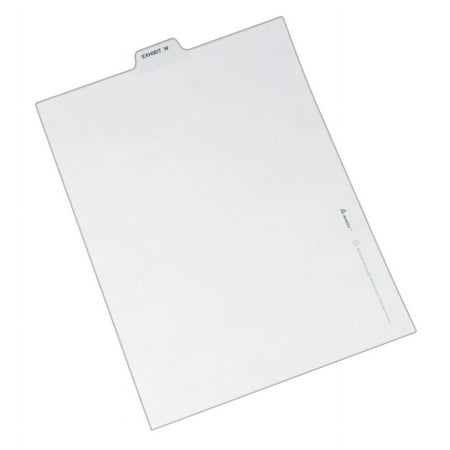 Avery Individual Legal Dividers Style, Letter Size, Bottom Tab EXHIBIT W (12396) 25 x Divider(s) - Bottom Tab(s) - Exhibit W - 1 Tab(s)/Set - 8.5" Divider Width x 11" Divider Length - Legal - Whi