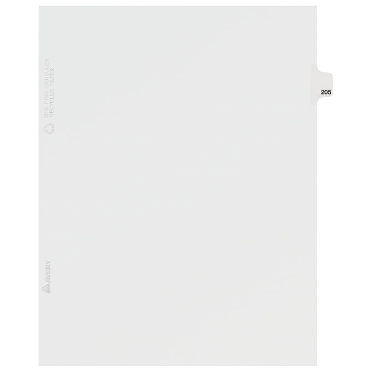 Avery Individual Legal Exhibit Dividers - Avery Style - 1 Printed Tab(s) - Character - J - 8.5 Avery Individual Legal Exhibit Dividers - Avery Style - 1 Printed Tab(s) - Character - J - 8.5
