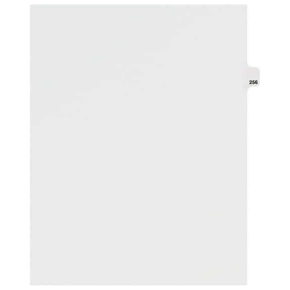 Avery Individual Legal Dividers Style, Letter Size, Side Tab #256 (82472) 25 x Divider(s) - Side Tab(s) - 256 - 1 Tab(s)/Set - 8.5" Divider Width x 11" Divider Length - Legal - White Paper Divide
