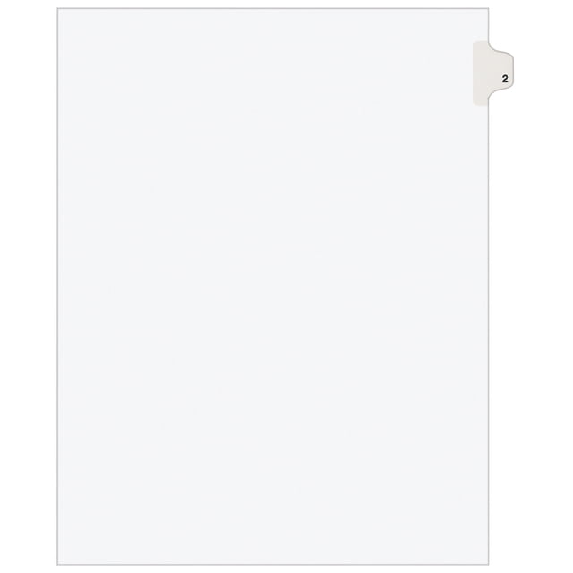 Avery 72782 Legal Exhibit Dividers - 18-Tab Side Cut Index Dividers, 1 Set