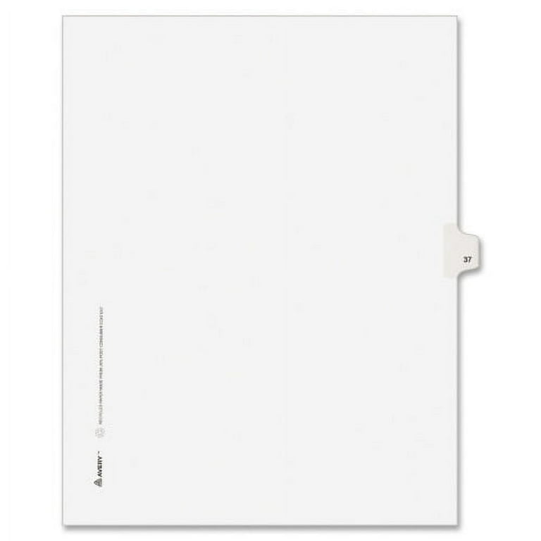Avery Individual Legal Tab Dividers Avery Individual Legal Tab Dividers