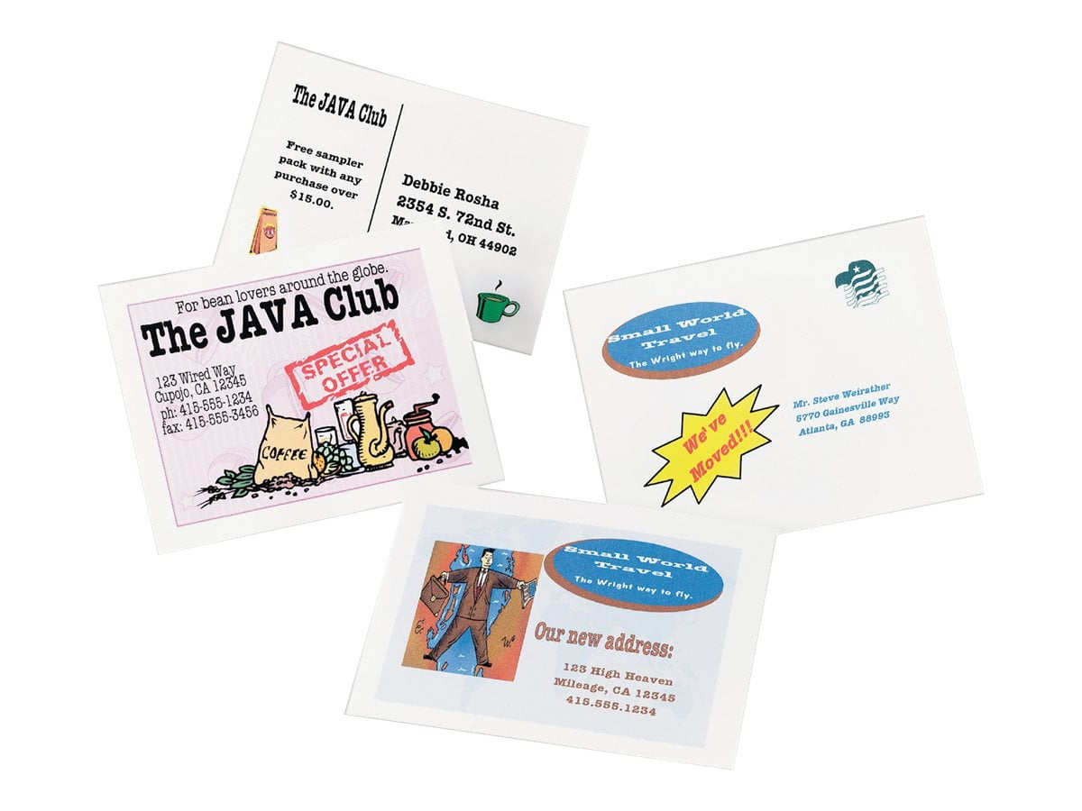 Avery Inkjet Postcards Matte coated white 50 pcs. 4) cards