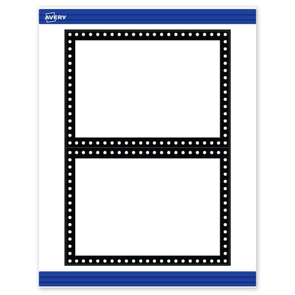 Avery Invitation Cards, 5" x 7", Matte White, Black & White Dots