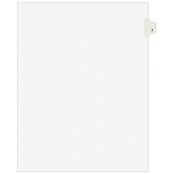 Avery Legal Exhibit Dividers, Avery Style, 3-Side Tab, Letter Size, 25
